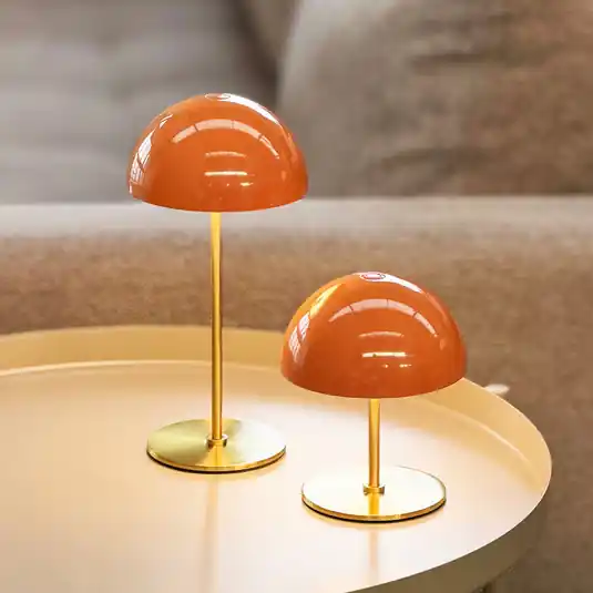 Compra Online Dyberg Larsen Lampada da tavolo a LED ricaricabile Along, arancione, set da 2