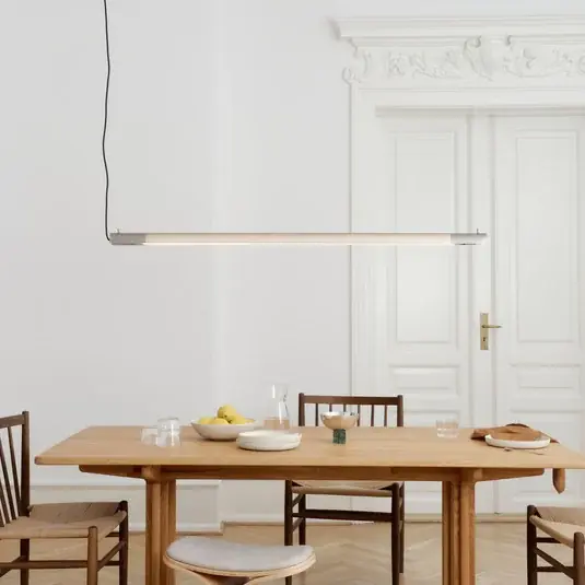 Pagamento Sicuro GEJST Lampada a sospensione Radent, grigio acciaio, lunghezza 138 cm, G13 LED