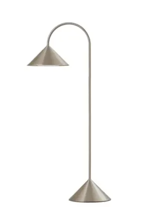 FRANDSEN Lampada LED da pavimento ricaricabile Grasp, acciaio inossidabile, Esclusivo