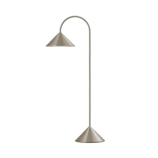FRANDSEN Lampada LED da pavimento ricaricabile Grasp, acciaio inossidabile, Esclusivo