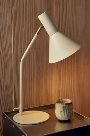 FRANDSEN Lampada da tavolo Lyss, beige, metallo, altezza 50 cm, E27 Novità