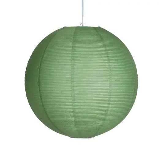 Lampada a sospensione Haru, verde, Ø 50 cm, carta, E27, cavo bianco Di Tendenza