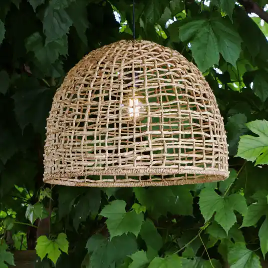 Prezzo Scontato Lampada a sospensione da esterno Cebu, Lampakanay, Ø 57 cm, spina, IP44