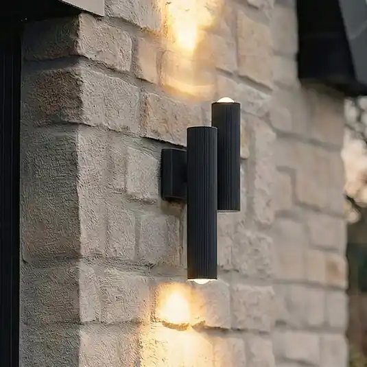 Di Tendenza Lucande Applique da esterni LED Torvian, antracite, a 2 luci