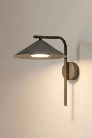Applique Lume, marrone, metallo, altezza 30,5 cm Promozione