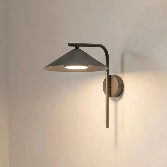Applique Lume, marrone, metallo, altezza 30,5 cm Promozione