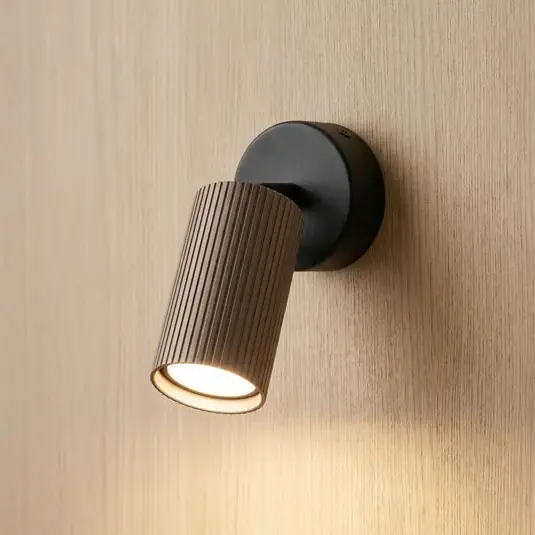Faretto da soffitto Tune, a 1 luce, marrone, metallo, Ø 15 cm, GU10 Super Prezzo