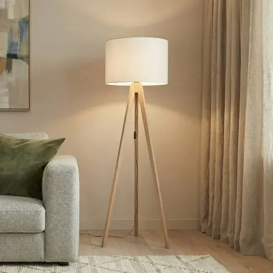 Bestseller Piantana Grand, crema/pino, altezza 145 cm, E27