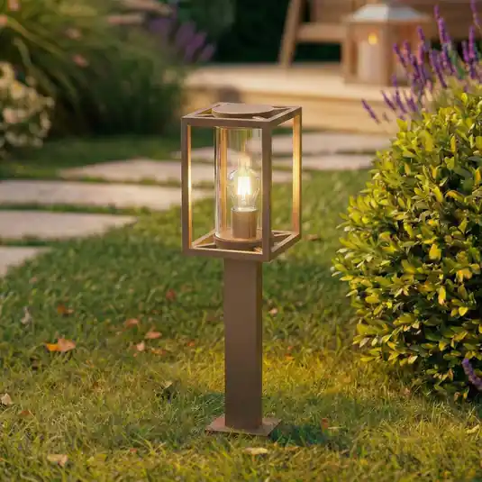 Lucande Lampione Ferda, 60 cm, marrone, IP44 Offerta Lampo