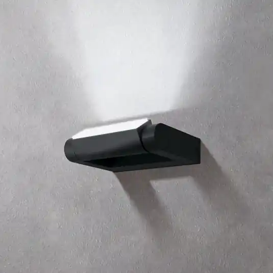 Applique da esterni LED Brianza, nera, larghezza 20 cm, metallo Subito Disponibile