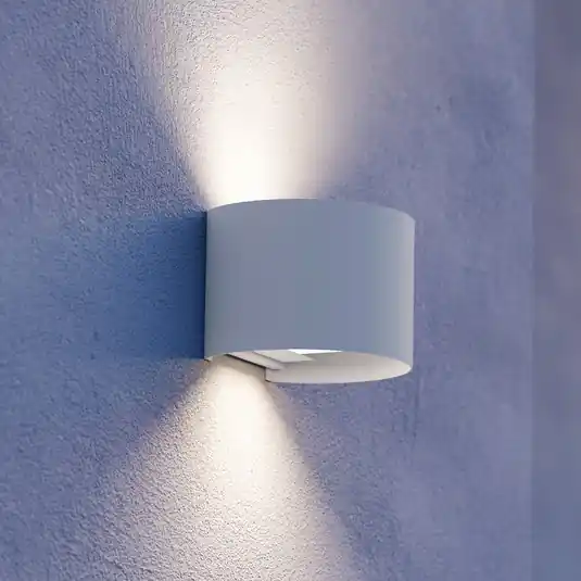 Di Tendenza Applique da esterni LED Calpino 3, bianca, larghezza 14 cm, a 2 luci