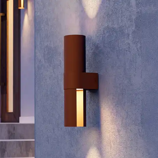 Must-Have Applique da esterni LED Montelauro, color ruggine, altezza 32 cm, metallo