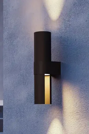 Applique da esterni LED Montelauro, nera, altezza 32 cm, metallo Promo Stagionale