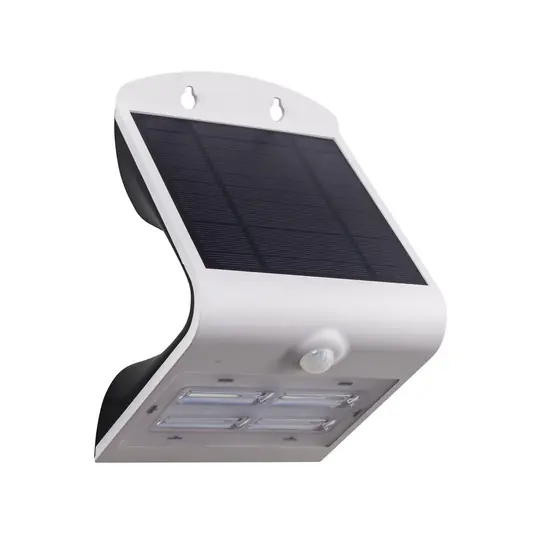 Promo Stagionale Applique a LED solare Lamozzo, bianca, altezza 21 cm, con sensore