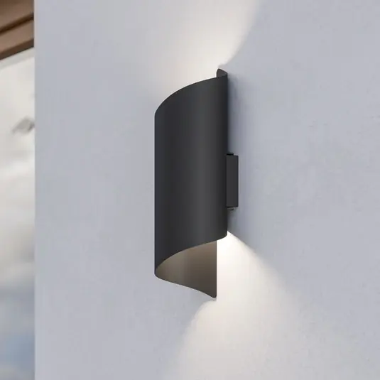 Applique da esterni LED Montarello, nera, altezza 27 cm, metallo Prezzo Ridotto