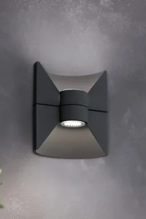 Applique da esterni LED Redondo, antracite, altezza 17 cm, a 2 luci Offerta Lampo