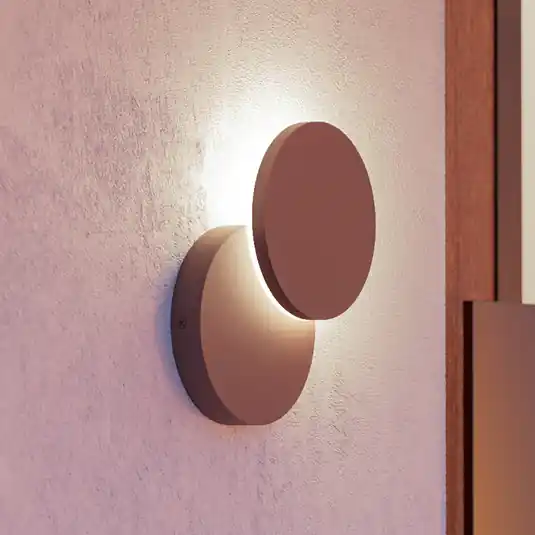 Applique da esterni LED Pedersano, color ruggine, Ø 14 cm, metallo Must-Have