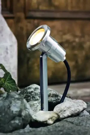 A Buon Prezzo Faretto con picchetto Nema, color acciaio inossidabile, 24 cm, acciaio
