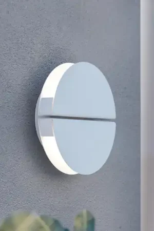 Ultimissimo Modello Applique da esterno LED Vascella, bianca, Ø 18 cm, metallo