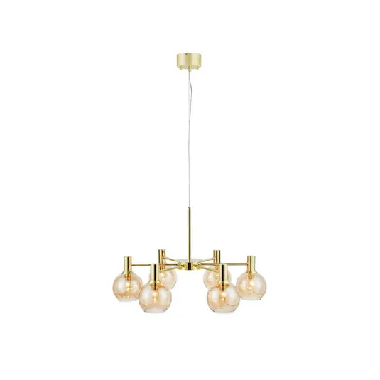 Offerta Del Giorno Lampada a sospensione Ambra, ottone/ambra, vetro, Ø 75 cm