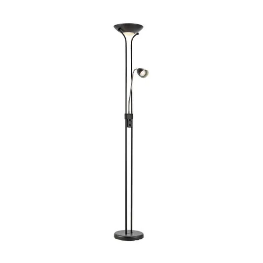 Esclusivo Lampada a LED da pavimento Modu, nera, lampada da lettura, altezza 180 cm,