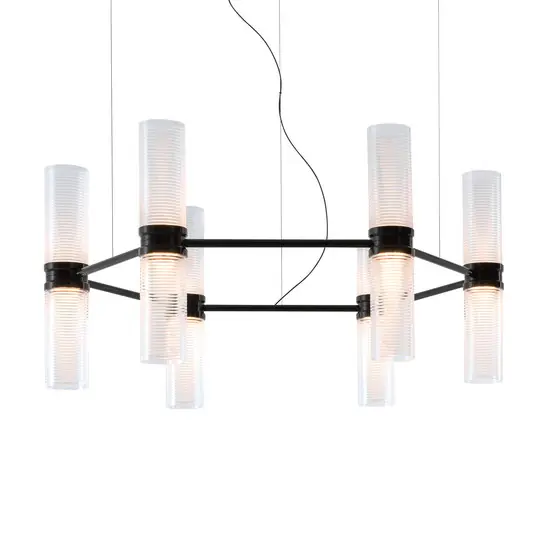 Lampada LED a sospensione Artemide Zephyr Exagonal nera Ø 77 cm, App Vendita Finale
