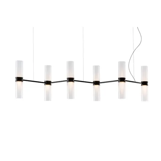 Lampada LED a sospensione Artemide Zephyr Linear, nera, lunghezza 160 cm A Buon Prezzo