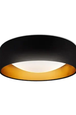 Plafoniera LED Kari, nero/oro, tessuto, 4.000 K Ordina Subito