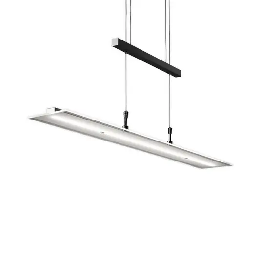 Lampada LED a sospensione Tick nera, vetro, dimmerabile, regolabile in altezza Quantità Limitata
