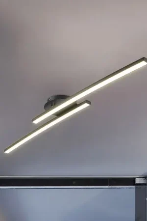 Professionale Plafoniera LED Snore, 2 luci, nero, metallo, 3.000 K