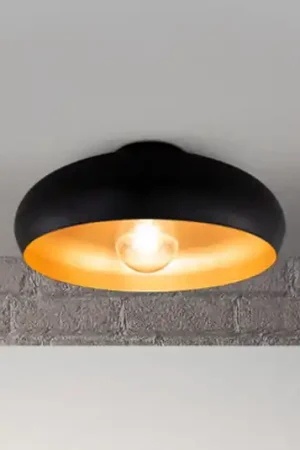 Promo Stagionale Plafoniera Zoe, nero-oro, metallo, E27