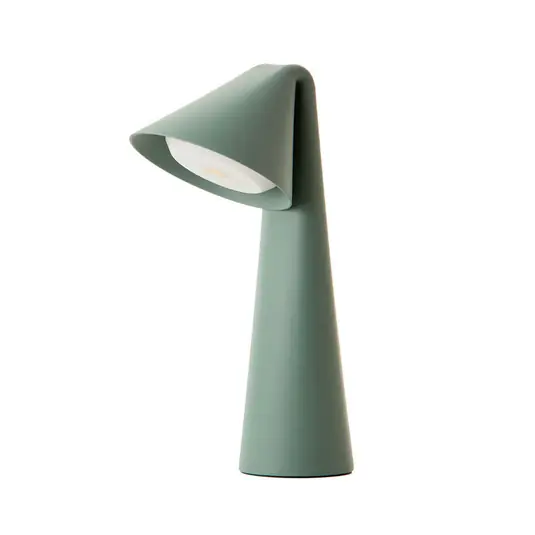 Ultime Pezzi FRANDSEN Lampada LED da tavolo ricaricabile Ami, verde, 32 cm, dimmerabile