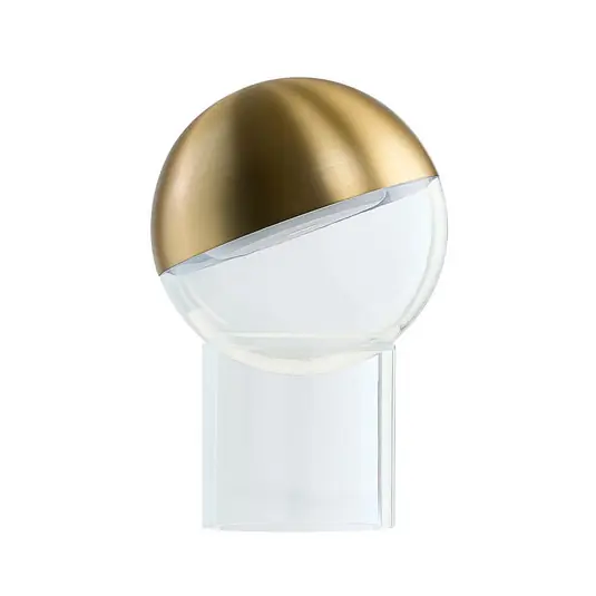 FRANDSEN Lampada LED da tavolo ricaricabile Pila, ottone, 20 cm, dimmerabile Non Perdere
