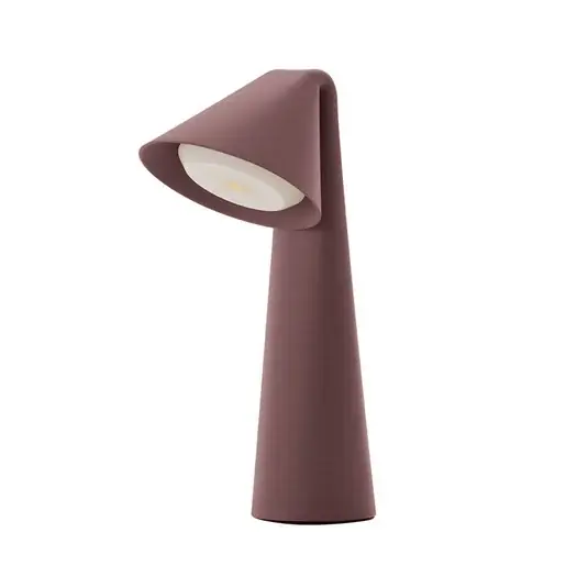 Offerta FRANDSEN Lampada LED da tavolo ricaricabile Ami, marrone, 32 cm, dimmerabile