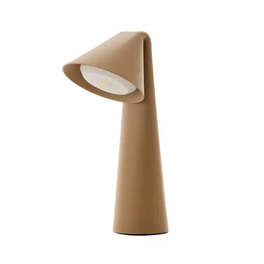 Prezzo Di Fabbrica FRANDSEN Lampada LED da tavolo ricaricabile Ami, grigio-beige, 32 cm,