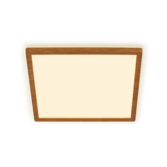 Nuova Collezione Plafoniera LED Tava Wood, 29 x 29 cm, plastica, 3.000 K