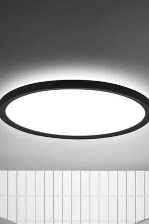 Esclusivo Plafoniera LED Move Sensor, nero, Ø 29 cm, IP44, 4000K