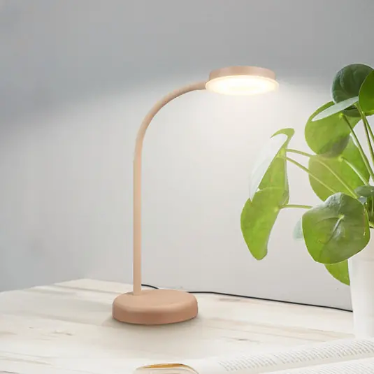 Lampada da tavolo LED Megg, beige, metallo, dimmerabile, 3.000 K Offerta Lampo