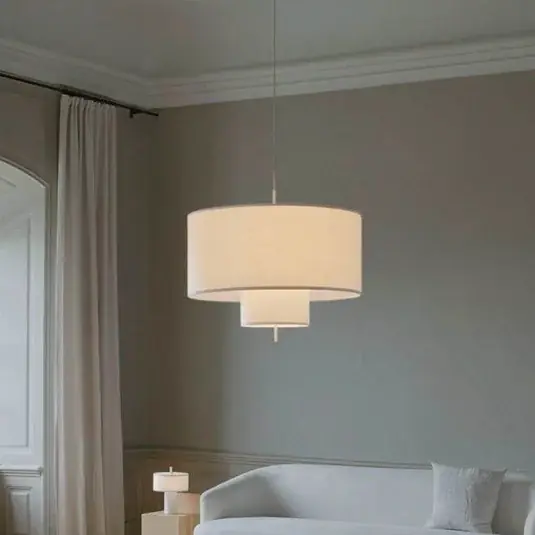Promozione Esclusiva NEW WORKS Lampada a sospensione Margin, Ø 90 cm, bianca, E27