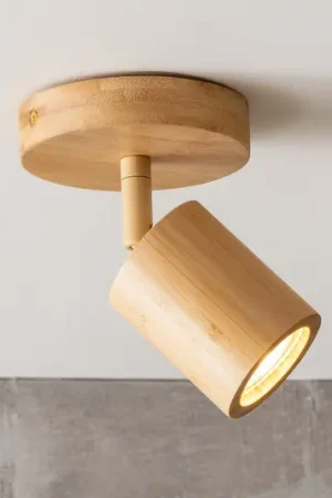 GOOD & MOJO Faretto da soffitto Java, 1 lampada, naturale, bambù Compra Oggi Stesso
