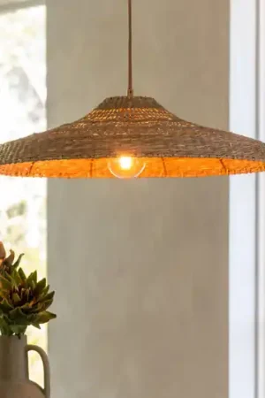 GOOD & MOJO Lampada a sospensione Santorini, Ø60cm, naturale, alghe marine, E27 Direttamente Dal Produttore