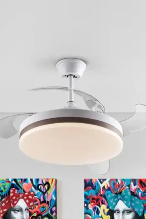A Buon Prezzo Ventilatore da soffitto LED Vento bianco/bronzo/fumé Ø 100 cm silenzioso