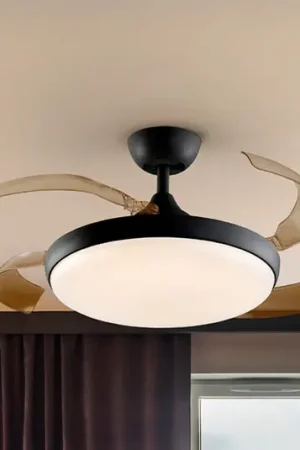 Ventilatore da soffitto LED Venturi nero/fumé DC Ø 106 cm silenzioso Bestseller