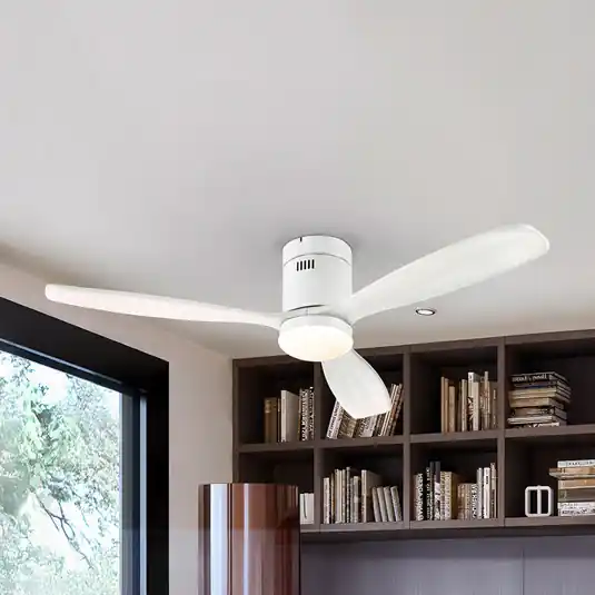 Compra Online Ventilatore da soffitto LED Siroco, bianco, Ø 132 cm, silenzioso, CCT