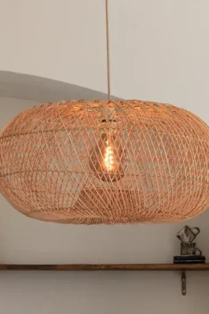 GOOD & MOJO Lampada a sospensione Arizona, naturale, Ø 70 cm, rattan, E27 Popolare
