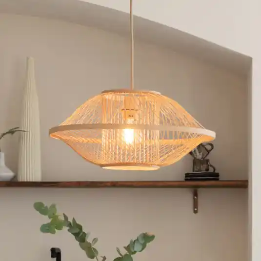 GOOD & MOJO Lampada a sospensione Maui, naturale, Ø 50 cm, bambù, E27 Subito Disponibile