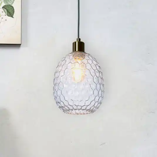 IT‘S ABOUT ROMI Lampada a sospensione Venice, ovale, trasparente, vetro, E27 Compra Online