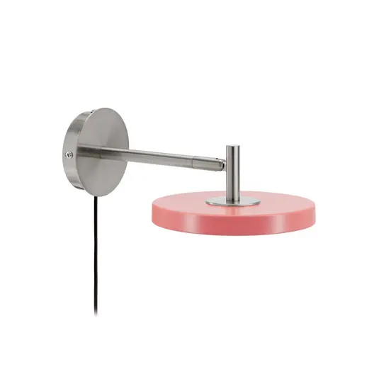 Applique a LED UMAGE Asteria Short, rosa, acciaio, con spina Reso Gratuito