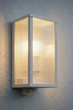 Applique da esterno Lindby Peldar, grigio/scanalato, 26 cm, con sensore Acquista Ora