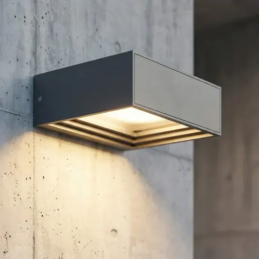 Prezzo Basso Lucande Applique a LED Ashkan, antracite, IP65